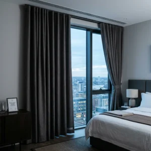 Charcoal Fire-Retardant Hotel Curtains
