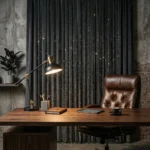 Charcoal Grey Beaded Curtains