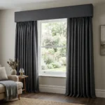 Charcoal Grey Pelmet Curtains