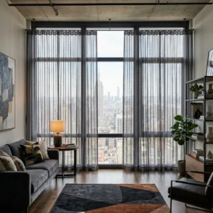 Charcoal Grey Sheer Curtains