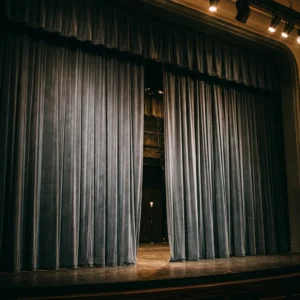 Charcoal Grey Stage Curtains