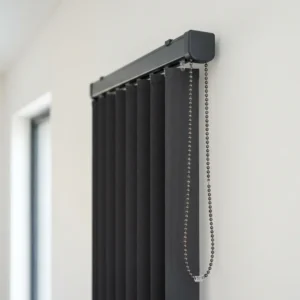 Charcoal Grey Vertical Blind Chain Control