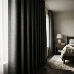 Charcoal Grey Wave Curtains