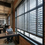 Charcoal Grey Wooden Blinds Abu Dhabi