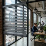 Charcoal Grey Wooden Blinds Abu Dhabi
