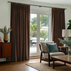 Chocolate Brown Door Curtains