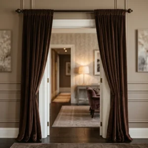 Chocolate Brown Rod Pocket Curtains