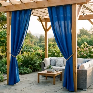 Cobalt Blue Outdoor Curtains