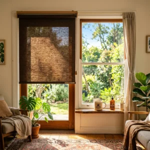 Coffee sunscreen blinds Abu Dhabi for residential interiors