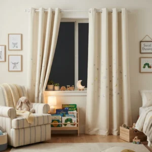 Cream Blackout Kids Room Curtains Abu Dhabi