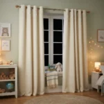 Cream Blackout Kids Room Curtains Abu Dhabi