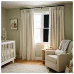 Cream Blackout Nursery Curtains