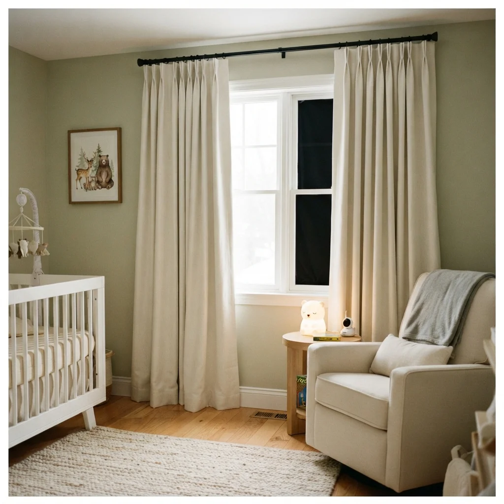 Cream Blackout Nursery Curtains