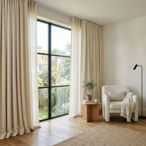 Cream Double Curtains