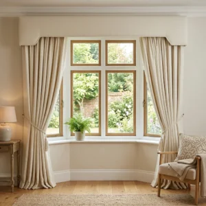 Cream Pelmet Curtains