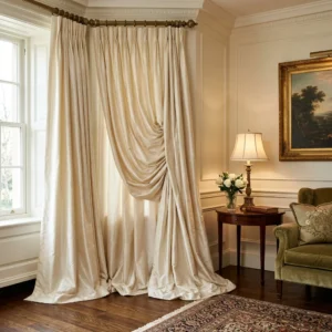 Cream Silk Curtains
