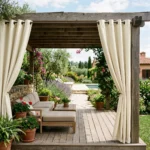 Cream Waterproof Curtains Abu Dhabi