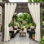 Cream Waterproof Curtains Abu Dhabi