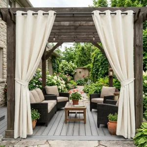 Cream Waterproof Curtains Abu Dhabi