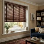 Dark Mahogany Wooden Blinds Abu Dhabi