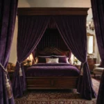Deep Purple Velvet Canopy Curtains