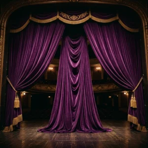 Deep Purple Velvet Stage Curtains