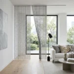 Dove Grey Beaded Curtains