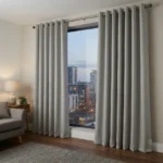 Dove Grey Fire Retardant Curtains