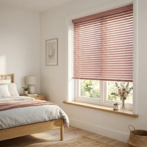 Dusty Rose Aluminum Blind Cordless Tilt