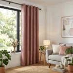Dusty Rose Eyelet Curtains Abu Dhabi