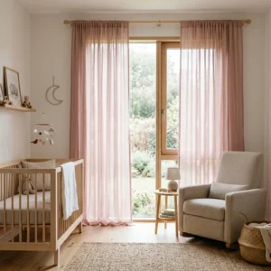 Dusty Rose Sheer Curtains