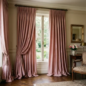 Dusty Rose Silk Curtains