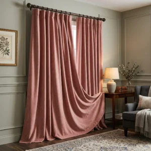 Dusty Rose Soundproof Curtains