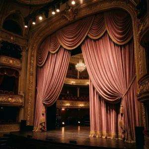 Dusty Rose Stage Drape
