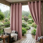 Dusty Rose Waterproof Curtains