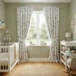Elephant Print Nursery Curtains