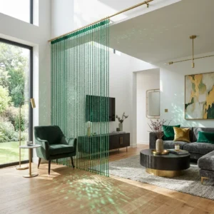 Emerald Green Beaded Curtains