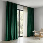 Emerald Green Double Curtains