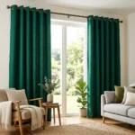 Emerald Green Eyelet Curtains