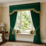 Emerald Green Pelmet Curtains