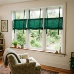 Emerald Green Roll Up Curtains