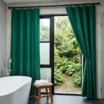 Emerald Green Waterproof Curtains Abu Dhabi