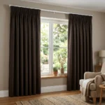 Espresso Brown Pencil Pleat Curtains