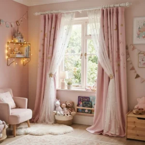 Fairy tale Pink Kids Room Curtains Abu Dhabi