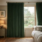 Forest Green Pencil Pleat Curtains