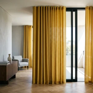 Golden Yellow Wave (S-Fold) Curtains