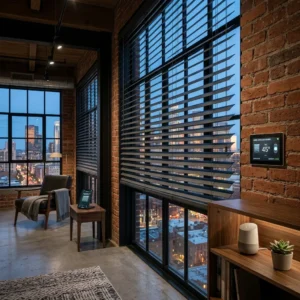 Graphite Aluminum Blind Smart App Tilt