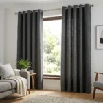 Graphite Eyelet Curtains Abu Dhabi