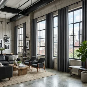 Graphite Panel Curtains
