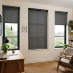 Graphite Roll Up Curtains